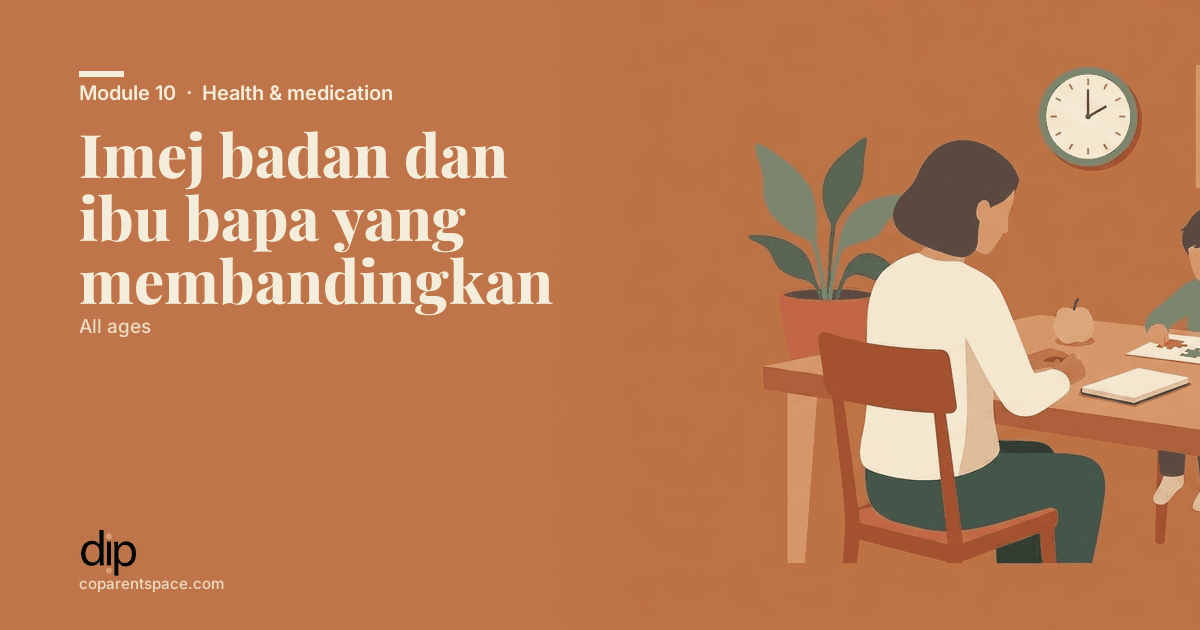 Imej badan dan ibu bapa yang membandingkan