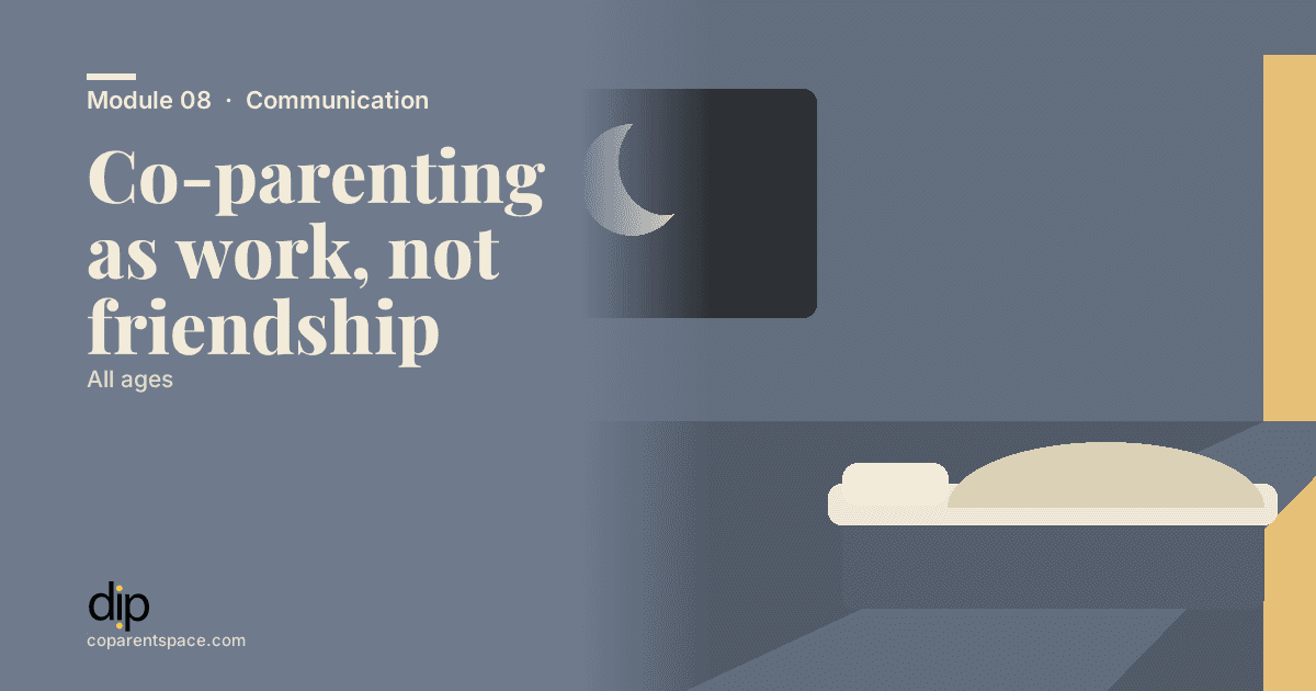Co-parenting as work, not friendship