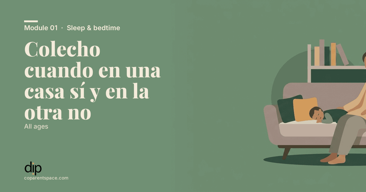 Colecho cuando en una casa sí y en la otra no