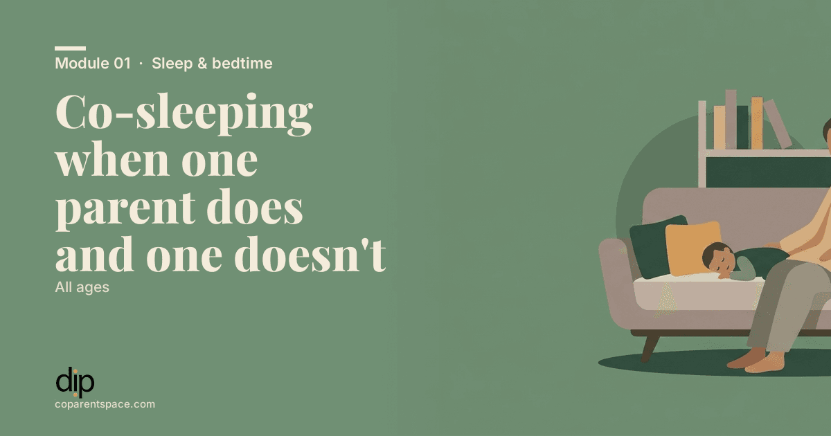 Co-sleeping when one parent does and one doesn't