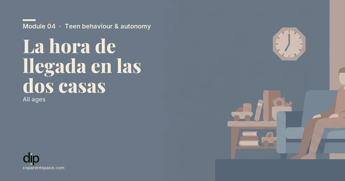 La hora de llegada en las dos casas