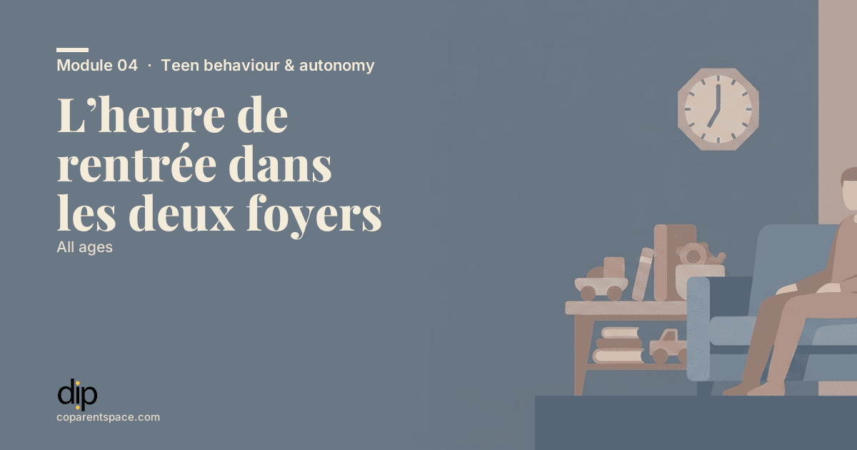 L’heure de rentrée dans les deux foyers