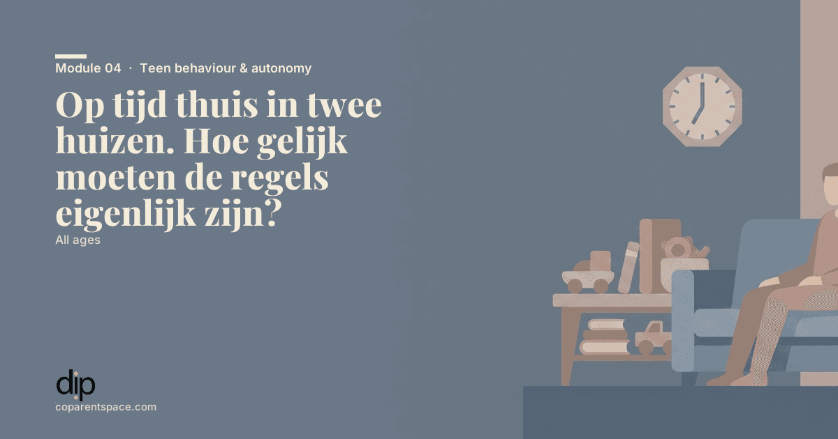 Op tijd thuis in twee huizen. Hoe gelijk moeten de regels eigenlijk zijn?