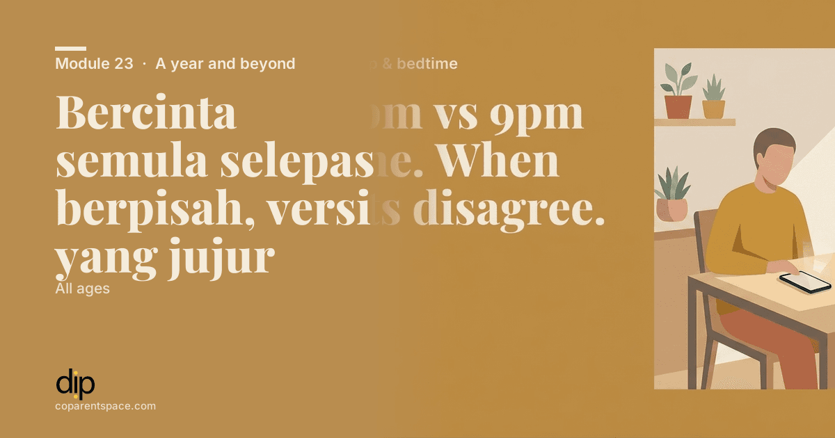 Bercinta semula selepas berpisah, versi yang jujur