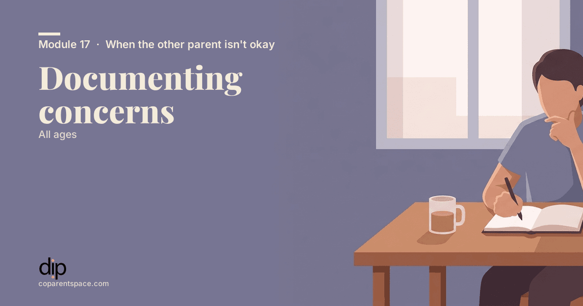 Documenting concerns