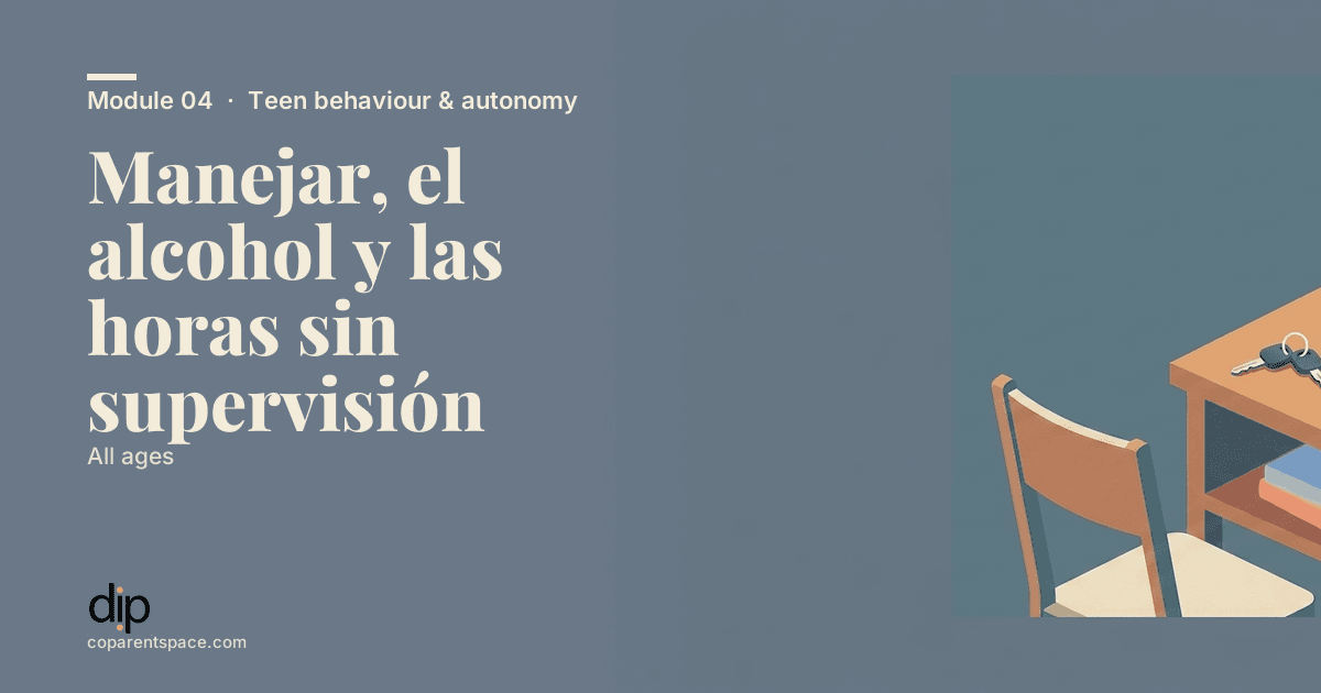 Manejar, el alcohol y las horas sin supervisión