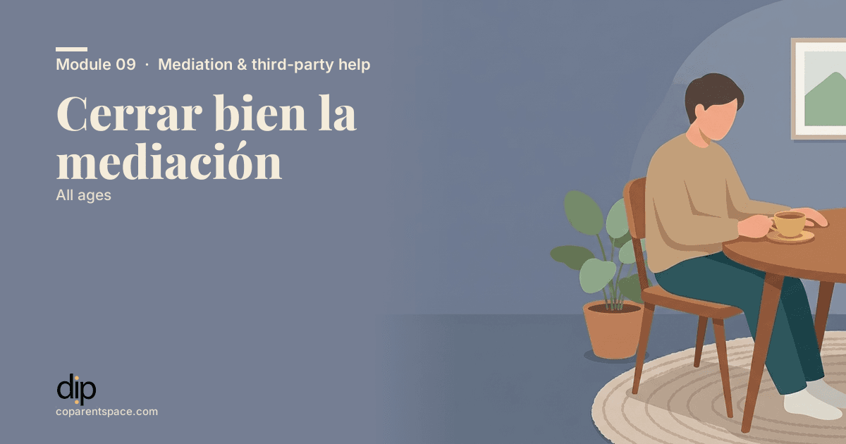 Cerrar bien la mediación