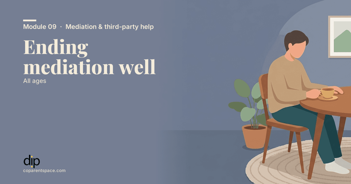 Ending mediation well