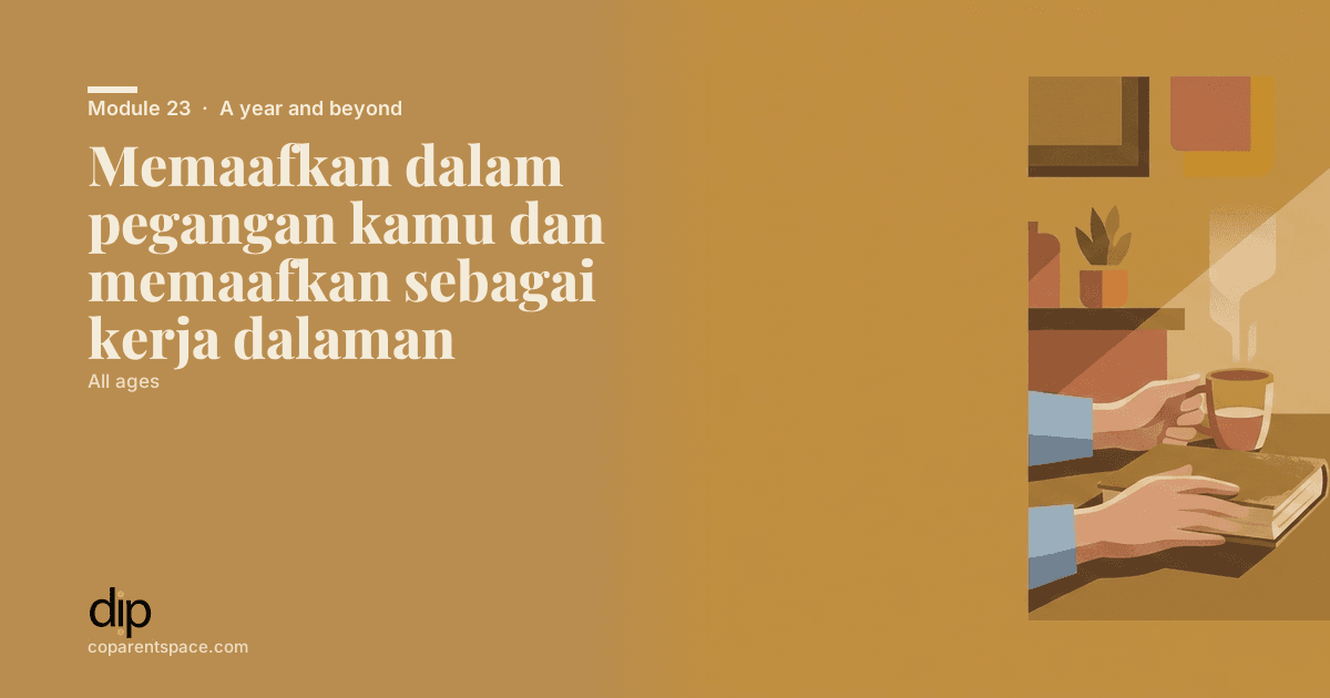 Memaafkan dalam pegangan kamu dan memaafkan sebagai kerja dalaman