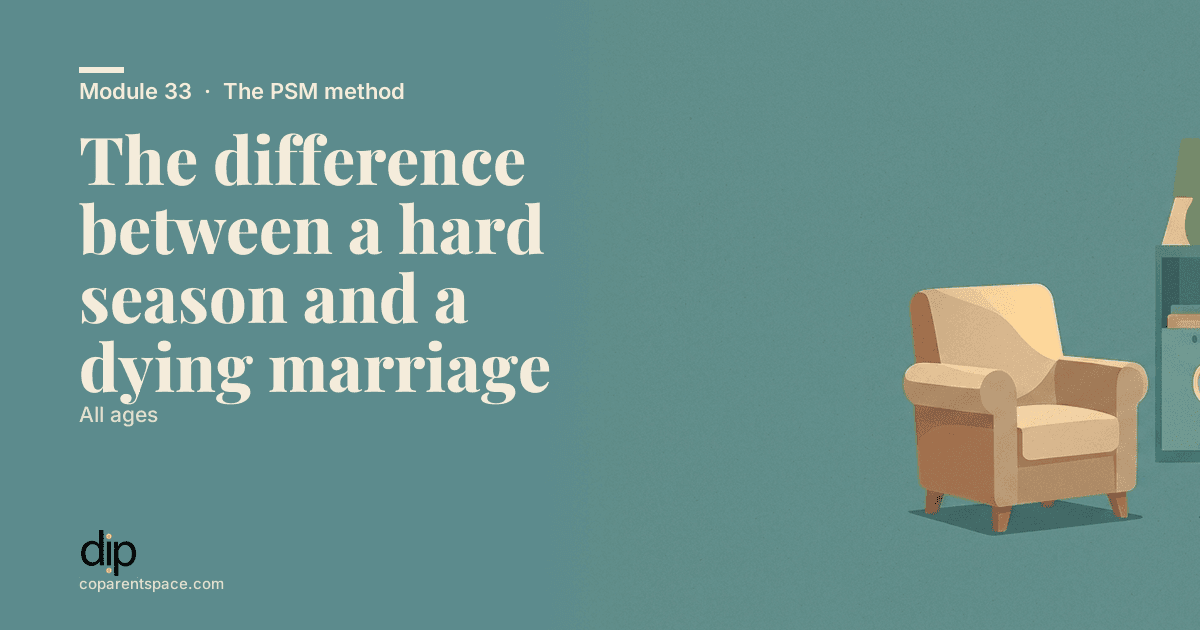 The difference between a hard season and a dying marriage