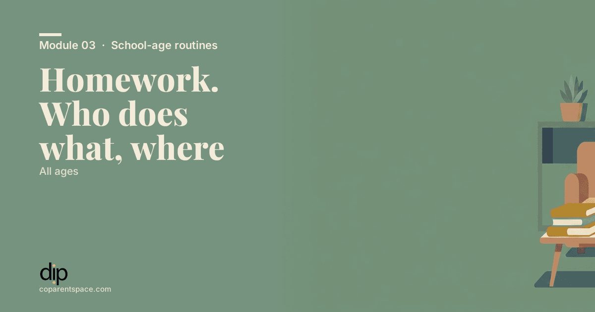 Homework. Who does what, where