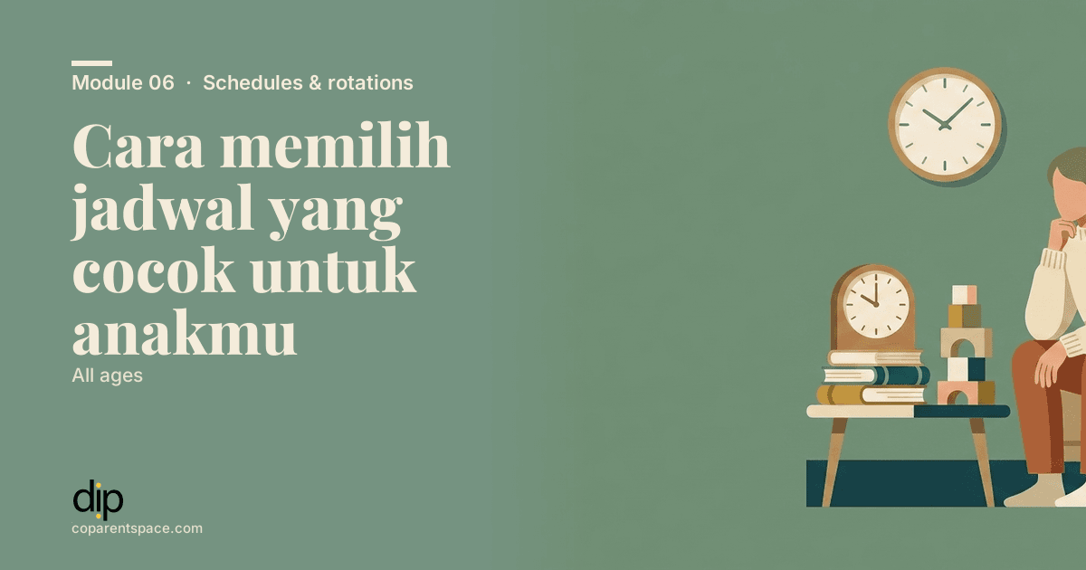 Cara memilih jadwal yang cocok untuk anakmu