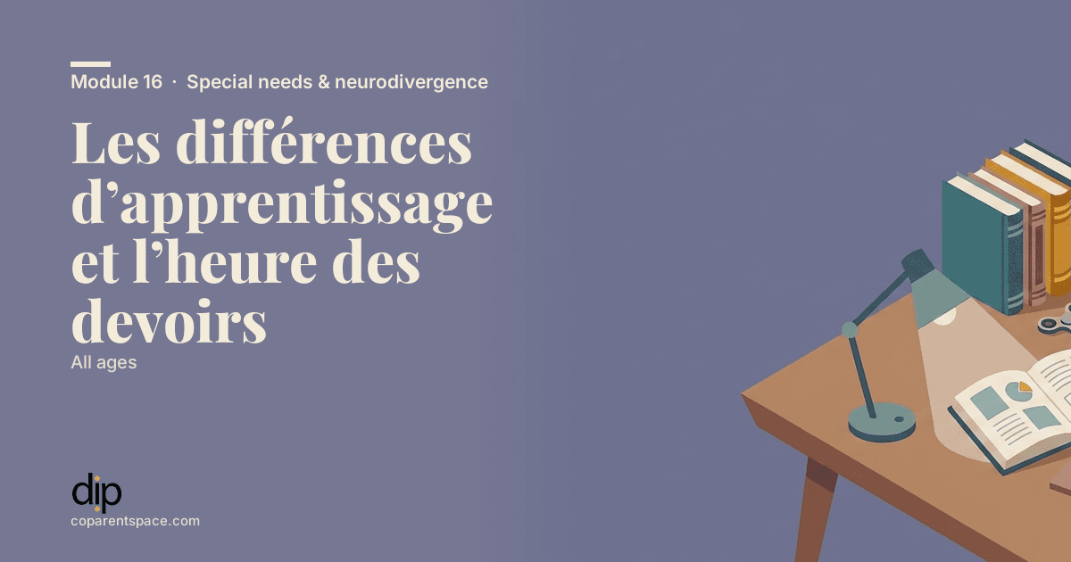 Les différences d’apprentissage et l’heure des devoirs