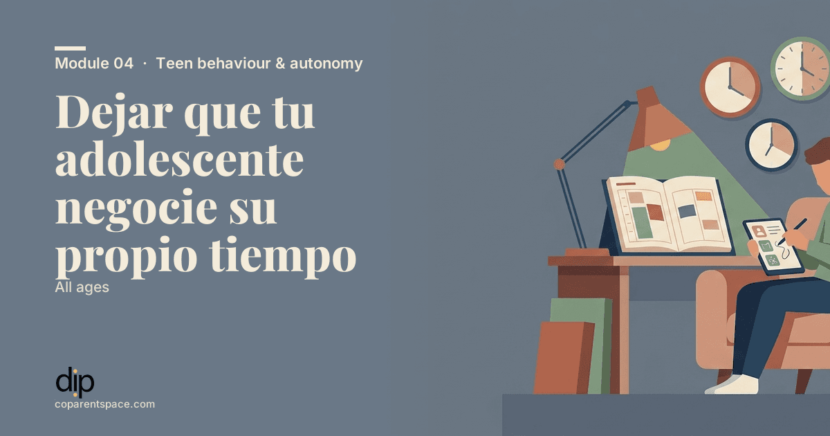 Dejar que tu adolescente negocie su propio tiempo