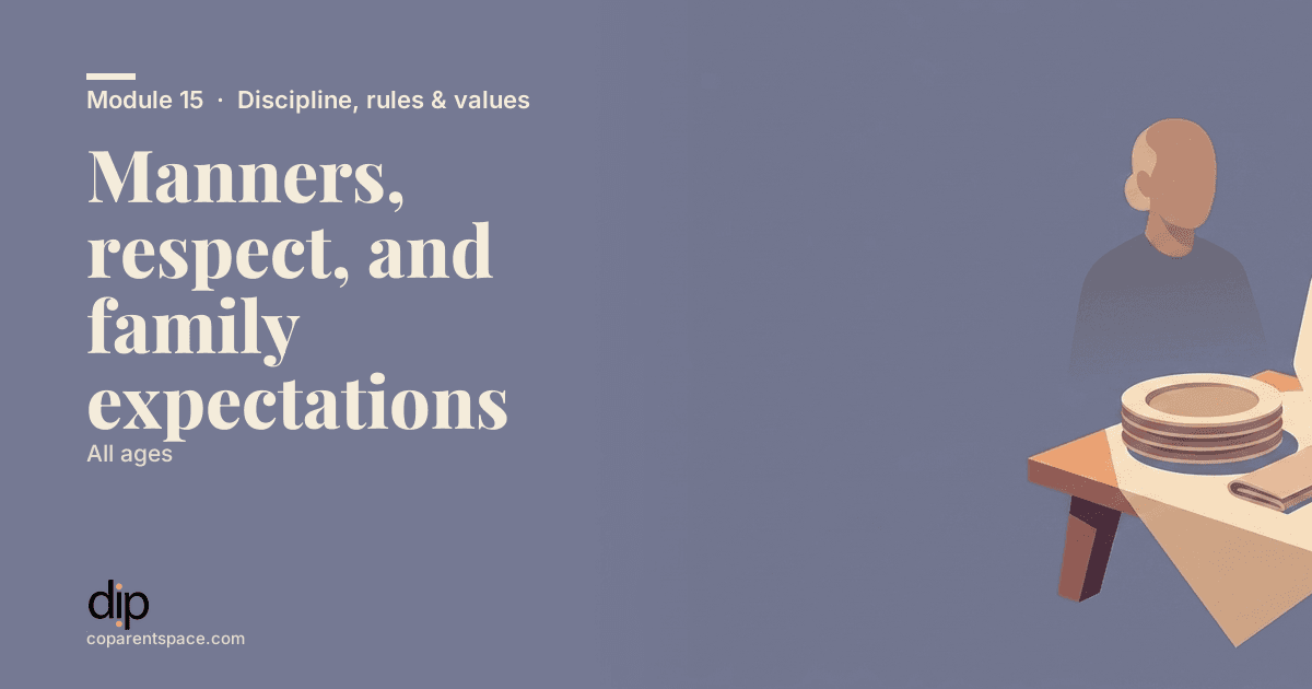 Manners, respect, and family expectations