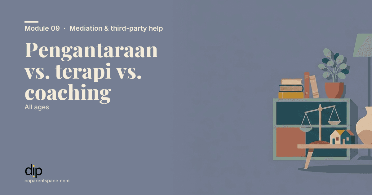 Pengantaraan vs. terapi vs. coaching