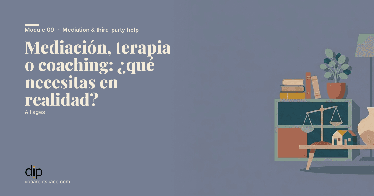 Mediación, terapia o coaching: ¿qué necesitas en realidad?