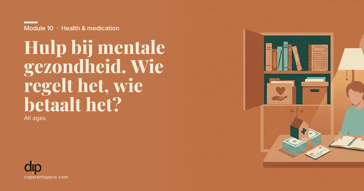 Hulp bij mentale gezondheid. Wie regelt het, wie betaalt het?