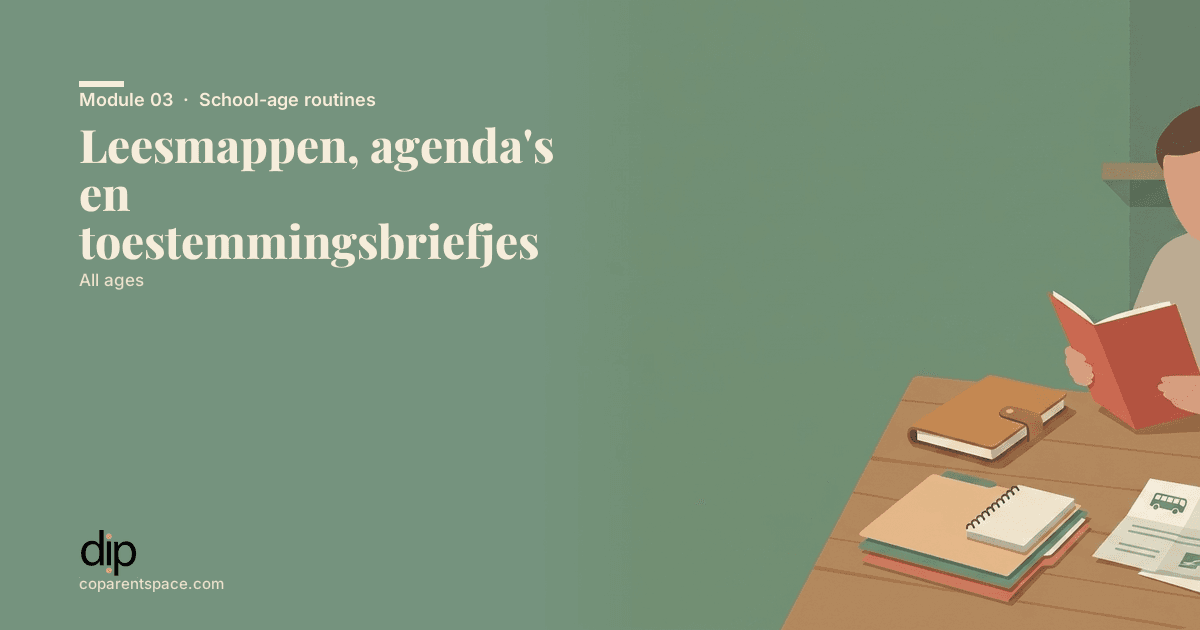 Leesmappen, agenda's en toestemmingsbriefjes