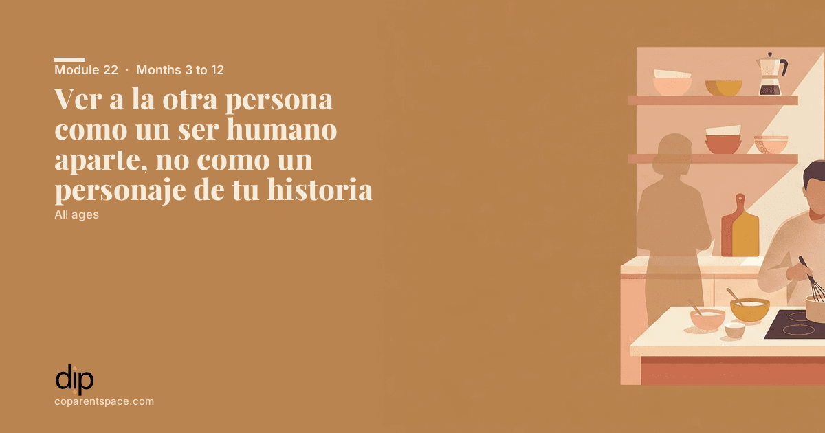 Ver a la otra persona como un ser humano aparte, no como un personaje de tu historia