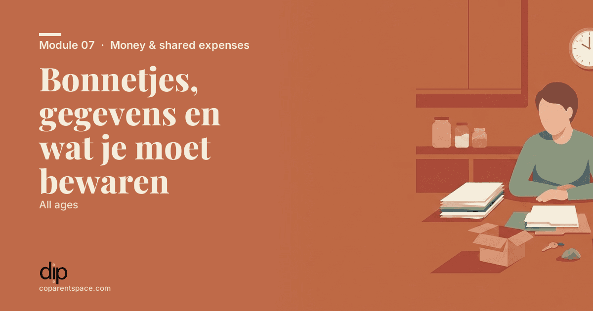 Bonnetjes, gegevens en wat je moet bewaren