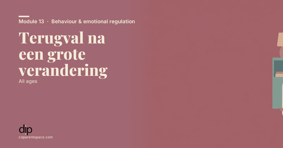 Terugval na een grote verandering