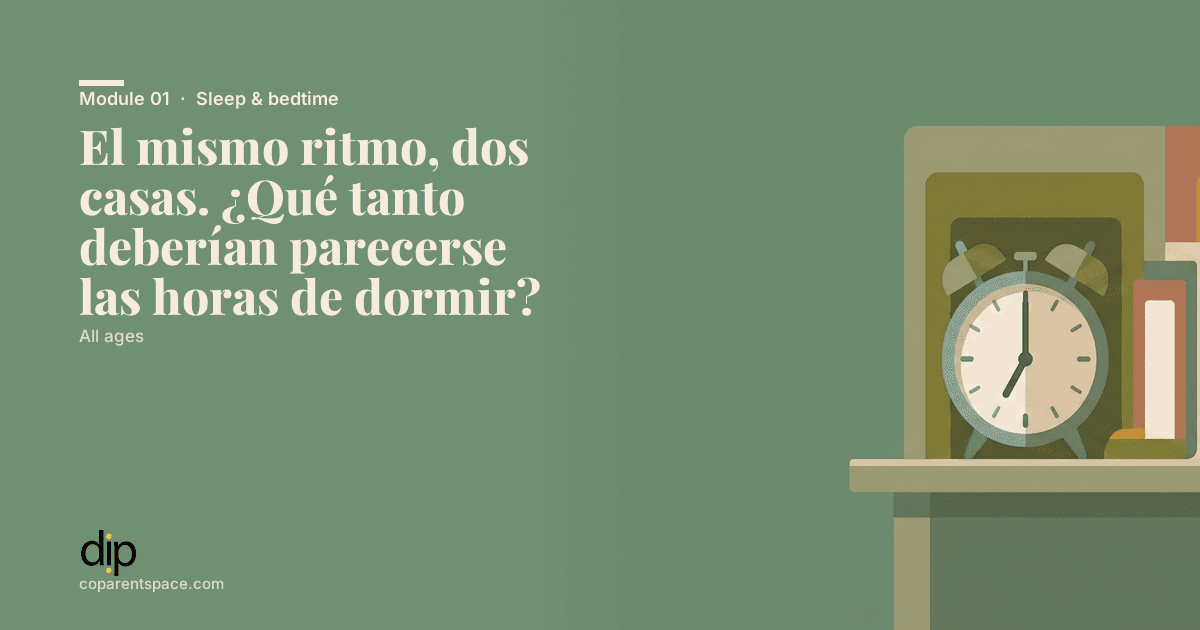 El mismo ritmo, dos casas. ¿Qué tanto deberían parecerse las horas de dormir?
