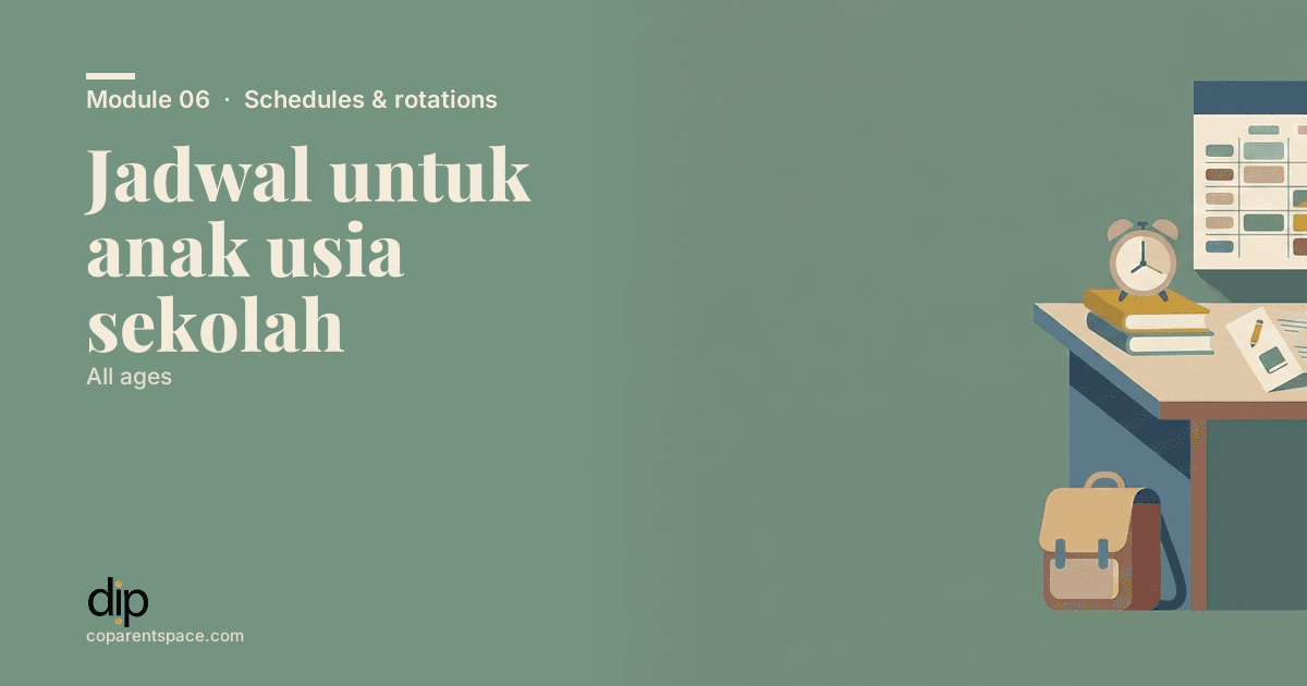 Jadwal untuk anak usia sekolah
