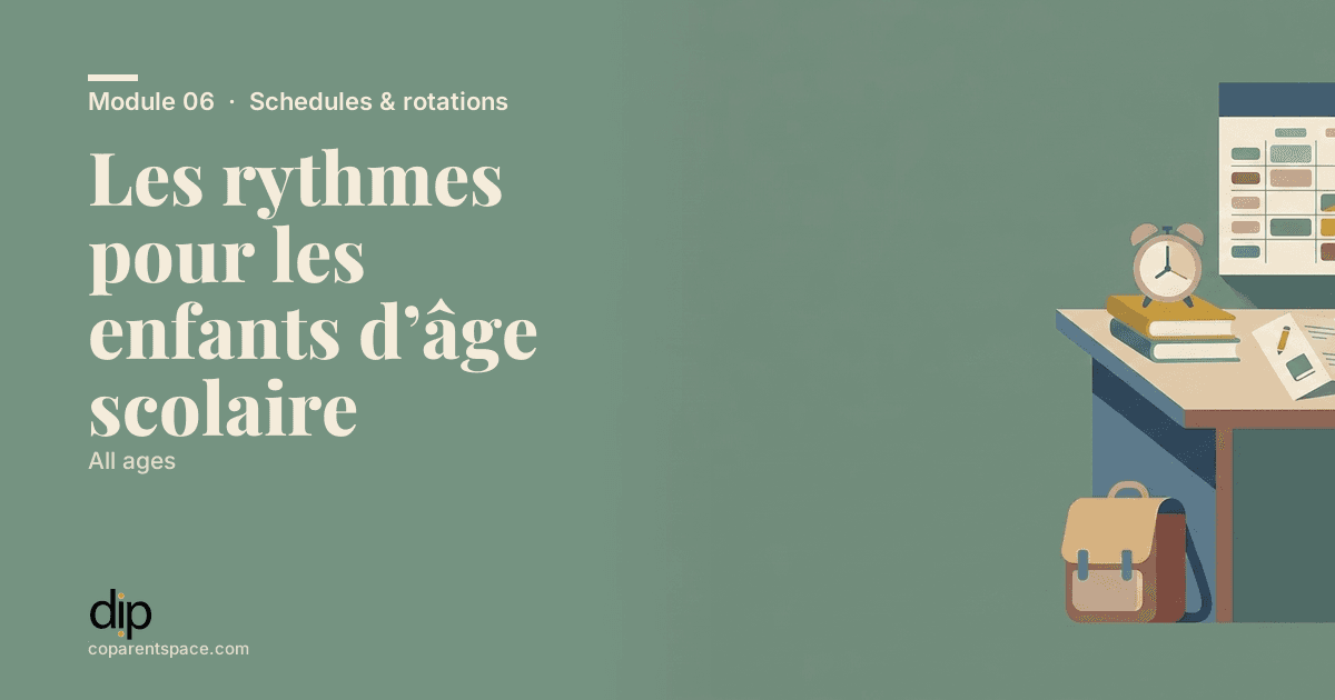 Les rythmes pour les enfants d’âge scolaire
