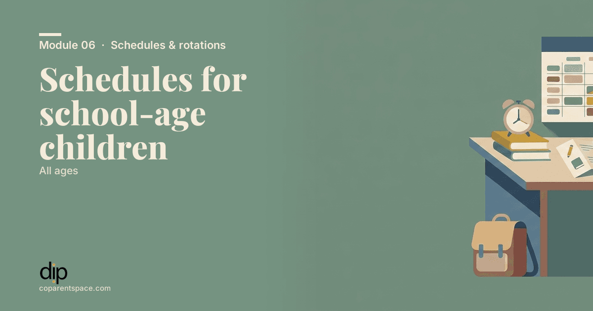 Schedules for school-age children