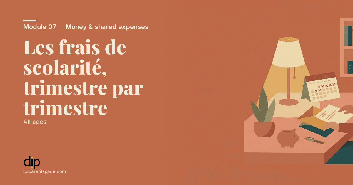 Les frais de scolarité, trimestre par trimestre