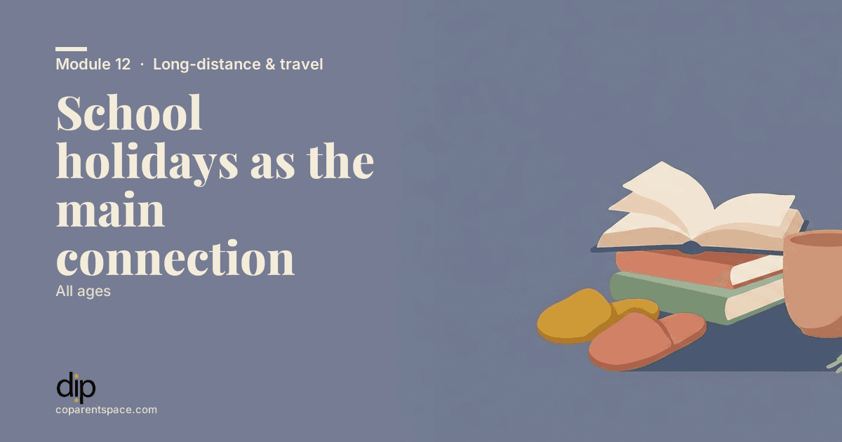 School holidays as the main connection
