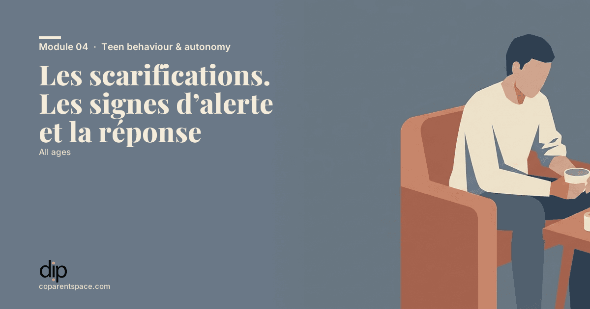 Les scarifications. Les signes d’alerte et la réponse