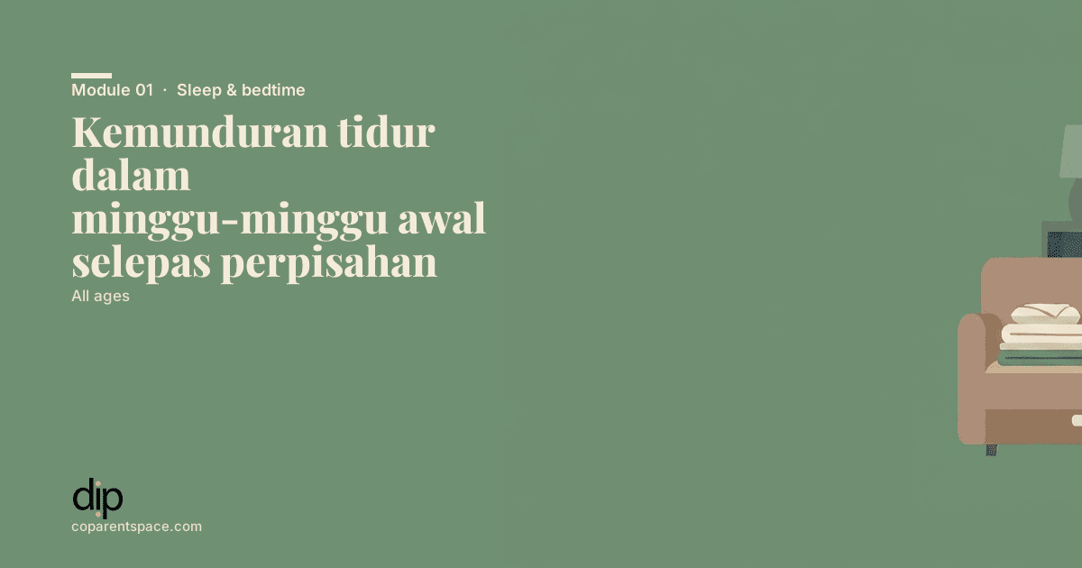 Kemunduran tidur dalam minggu-minggu awal selepas perpisahan