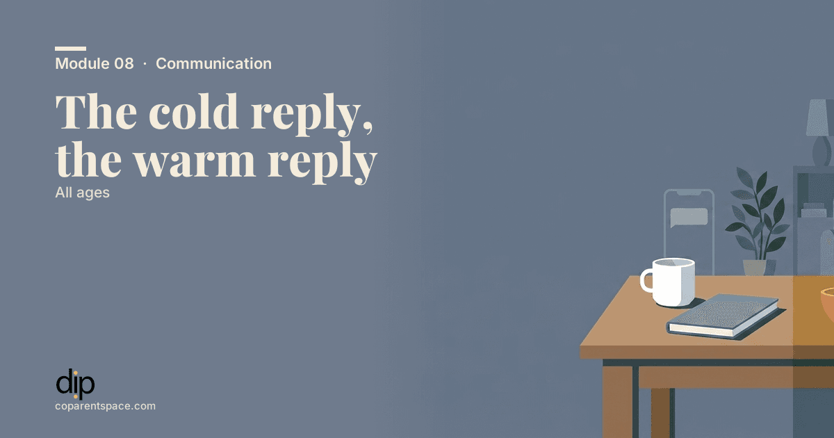 The cold reply, the warm reply