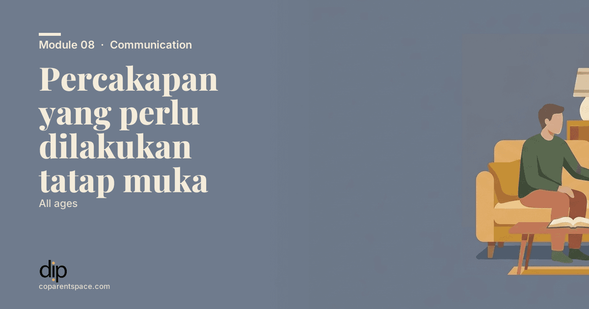 Percakapan yang perlu dilakukan tatap muka
