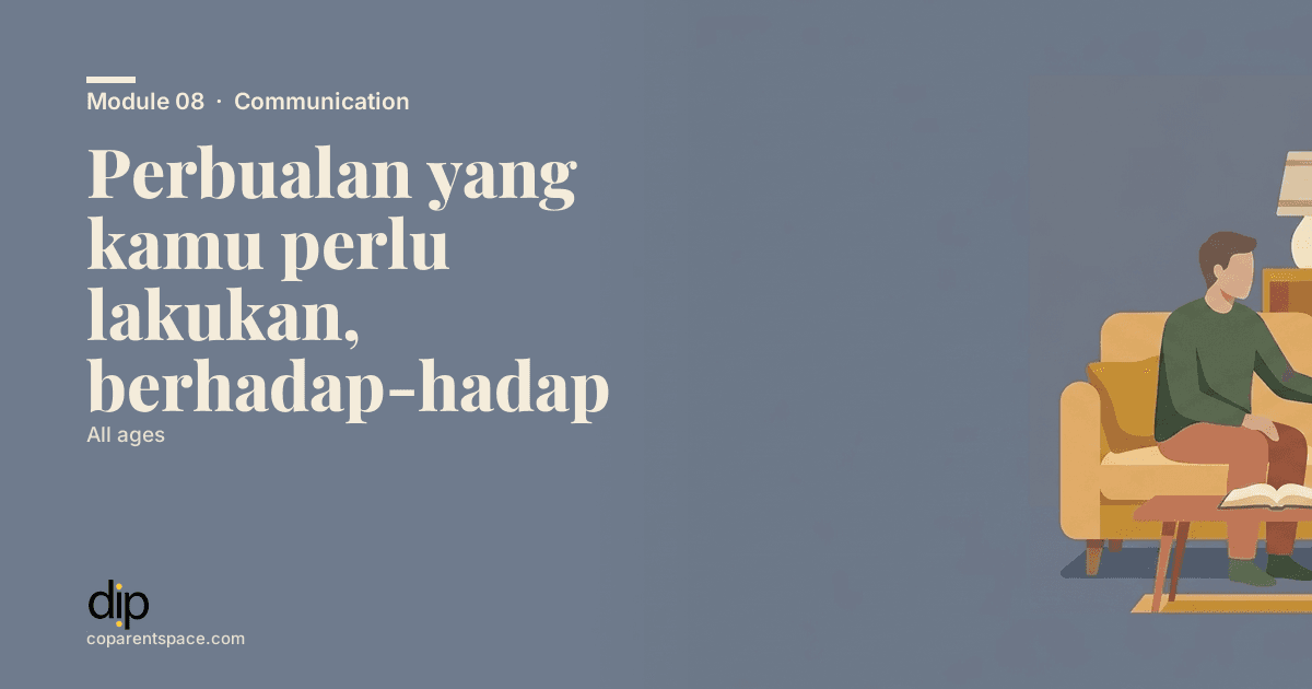 Perbualan yang kamu perlu lakukan, berhadap-hadap