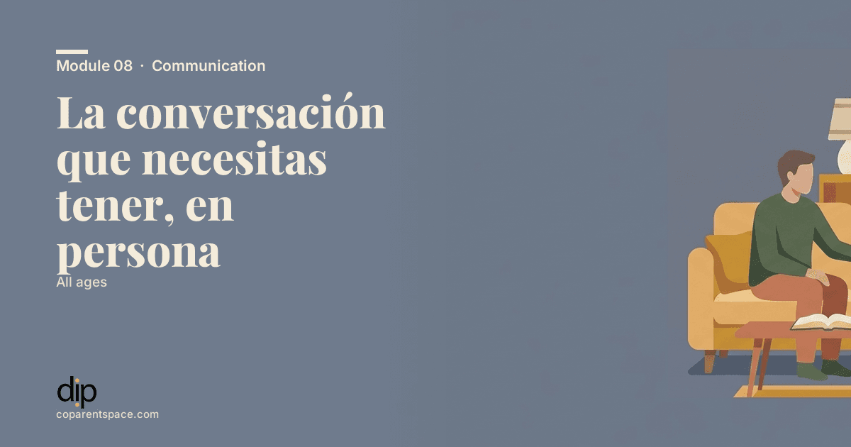 La conversación que necesitas tener, en persona