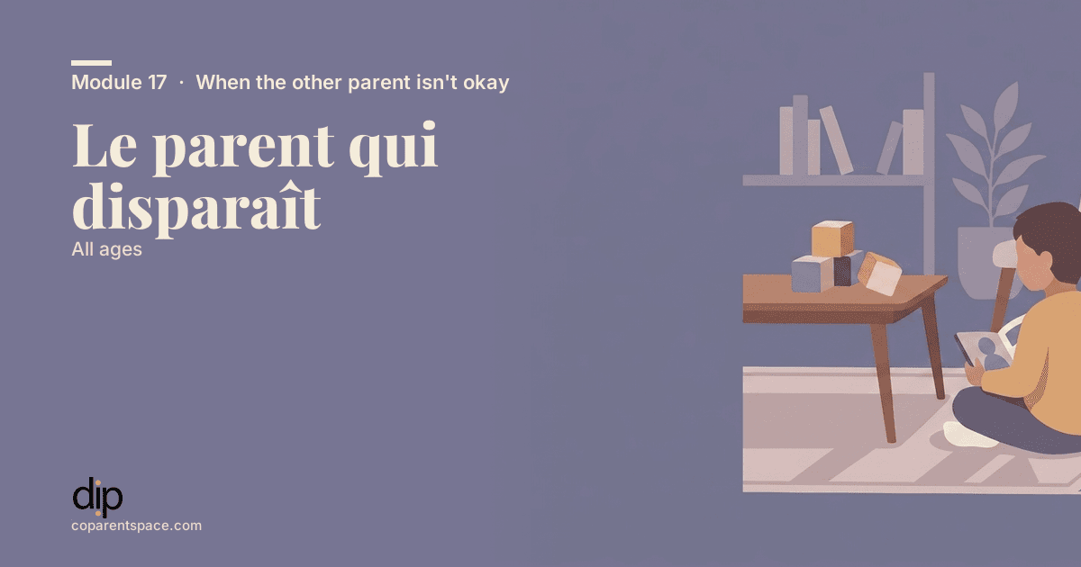 Le parent qui disparaît