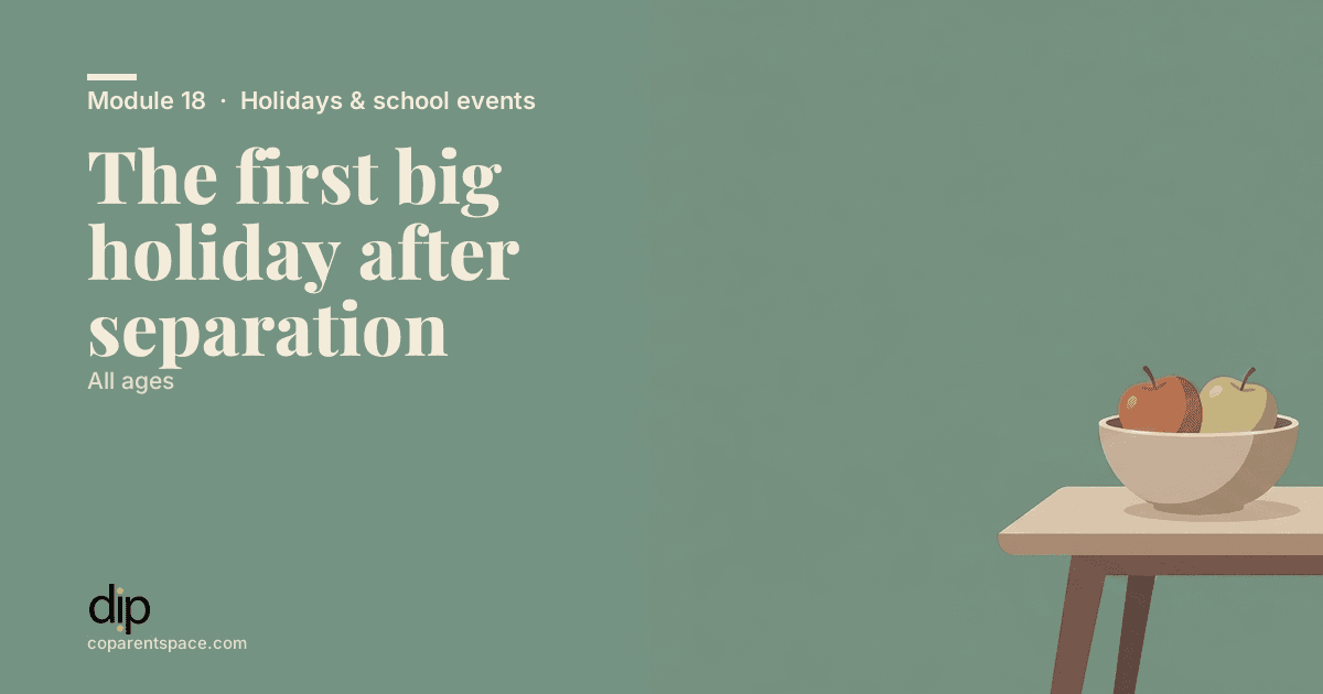 The first big holiday after separation