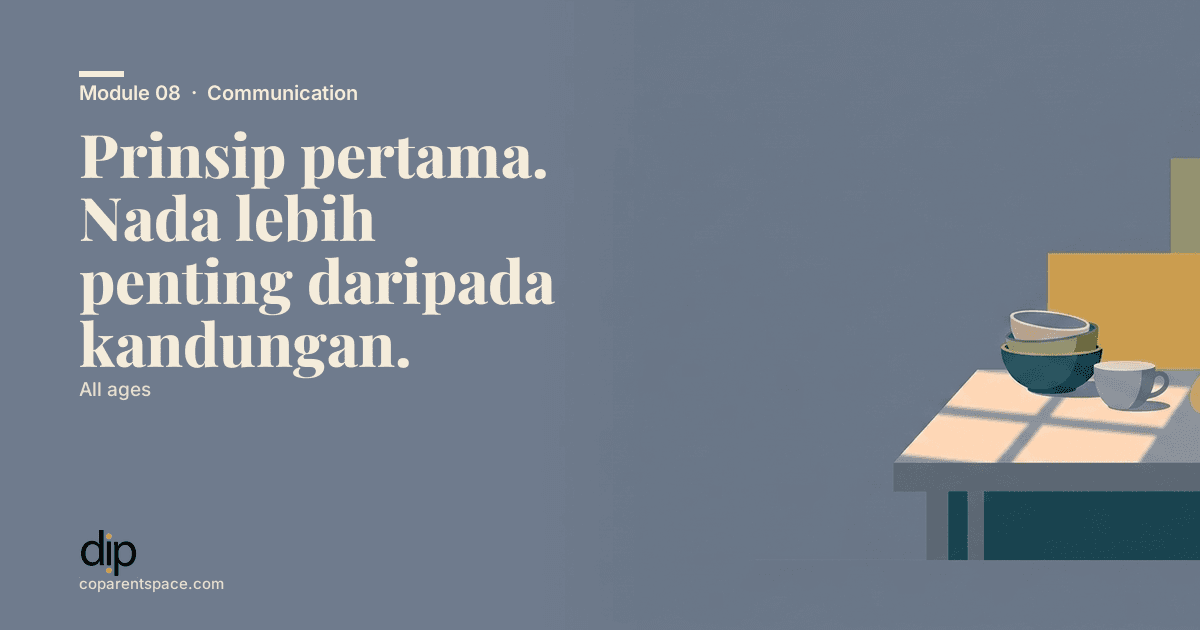 Prinsip pertama. Nada lebih penting daripada kandungan.