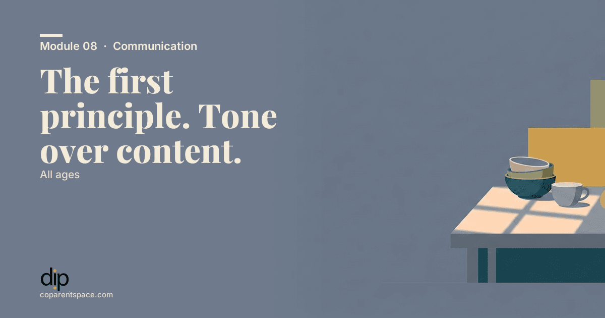 The first principle. Tone over content.
