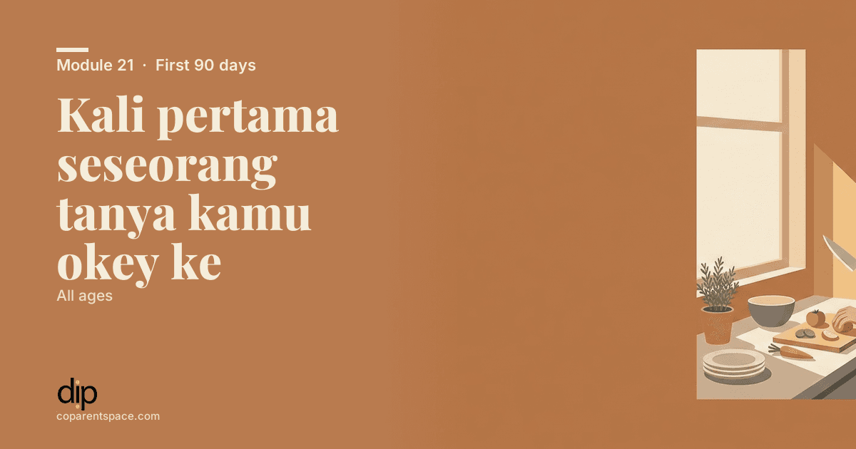 Kali pertama seseorang tanya kamu okey ke