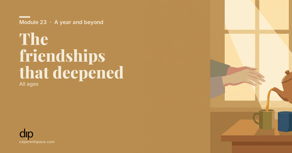 The friendships that deepened