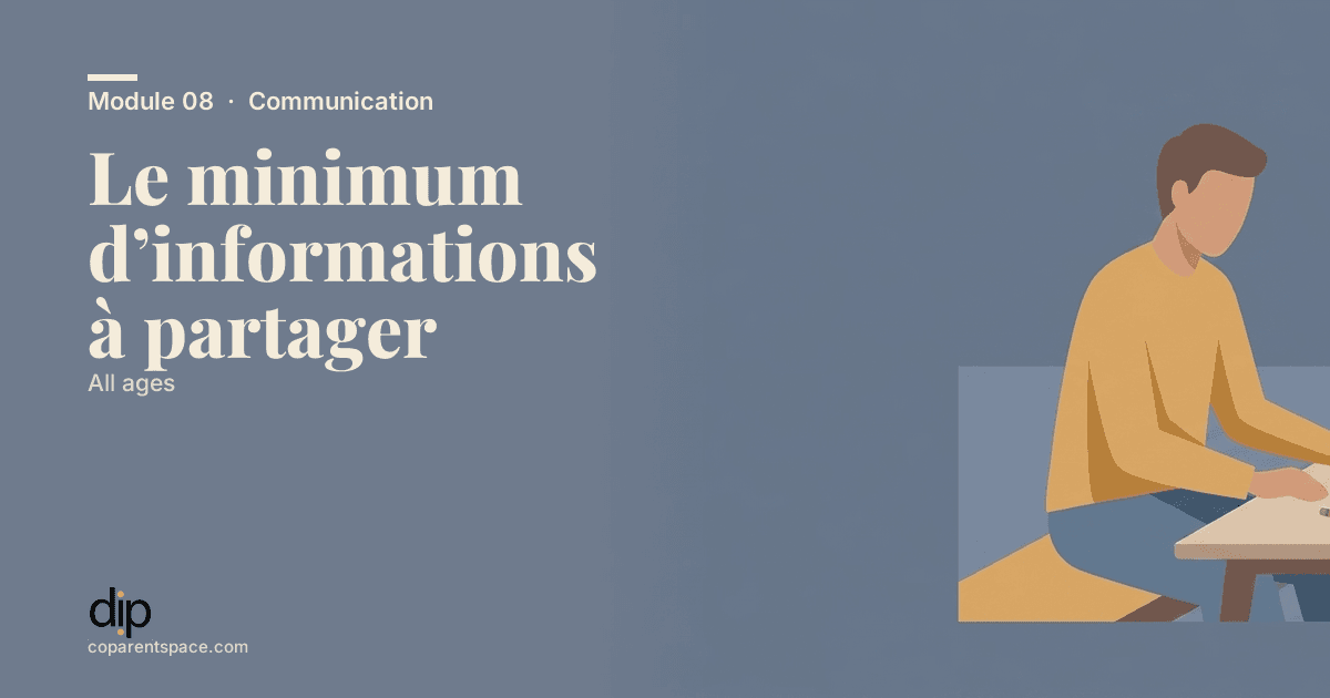 Le minimum d’informations à partager