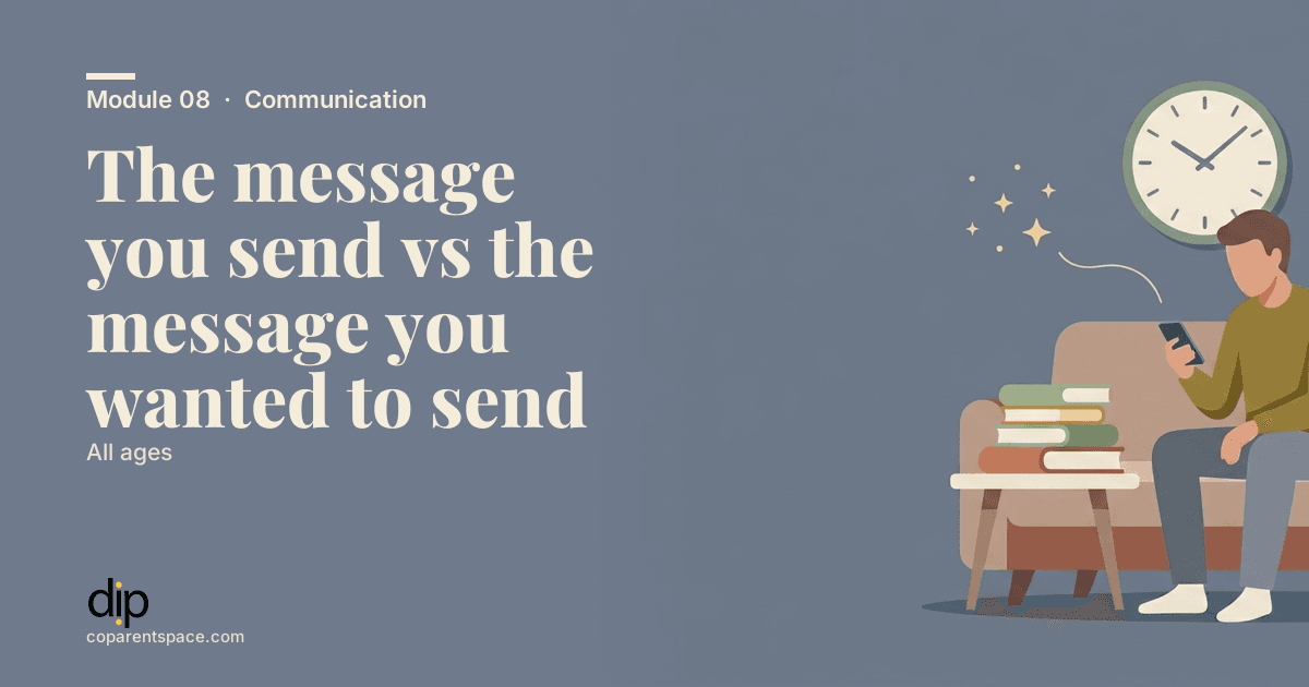 The message you send vs the message you wanted to send