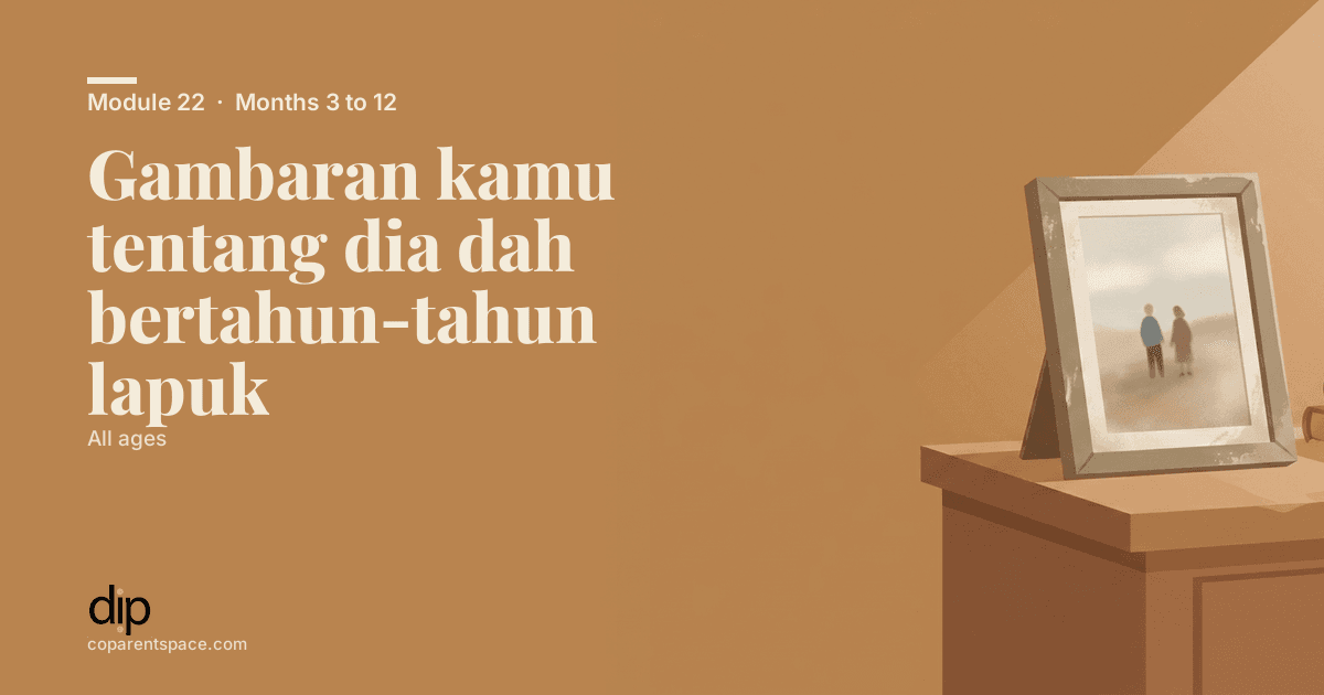 Gambaran kamu tentang dia dah bertahun-tahun lapuk