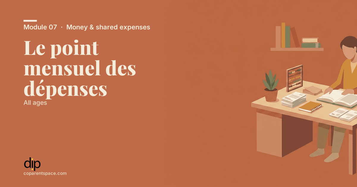 Le point mensuel des dépenses