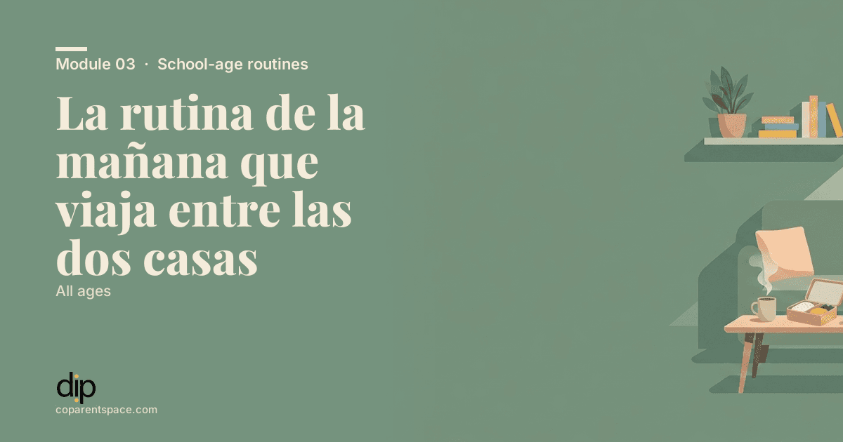 La rutina de la mañana que viaja entre las dos casas