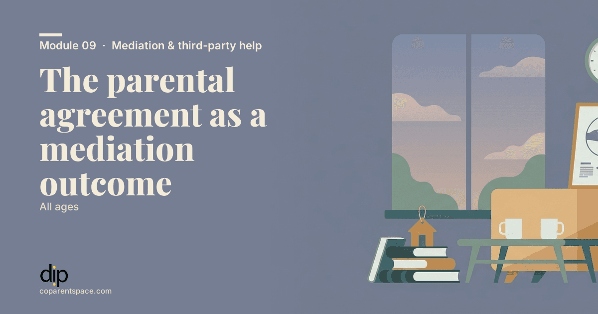 The parental agreement as a mediation outcome